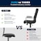 Flash Furniture Contemporary Chair Black Mid-Back Exec Chair, Fixed Arms, 18-1/4" to 22-1/4" Height GO-2286M-BK-GG - alternate 10